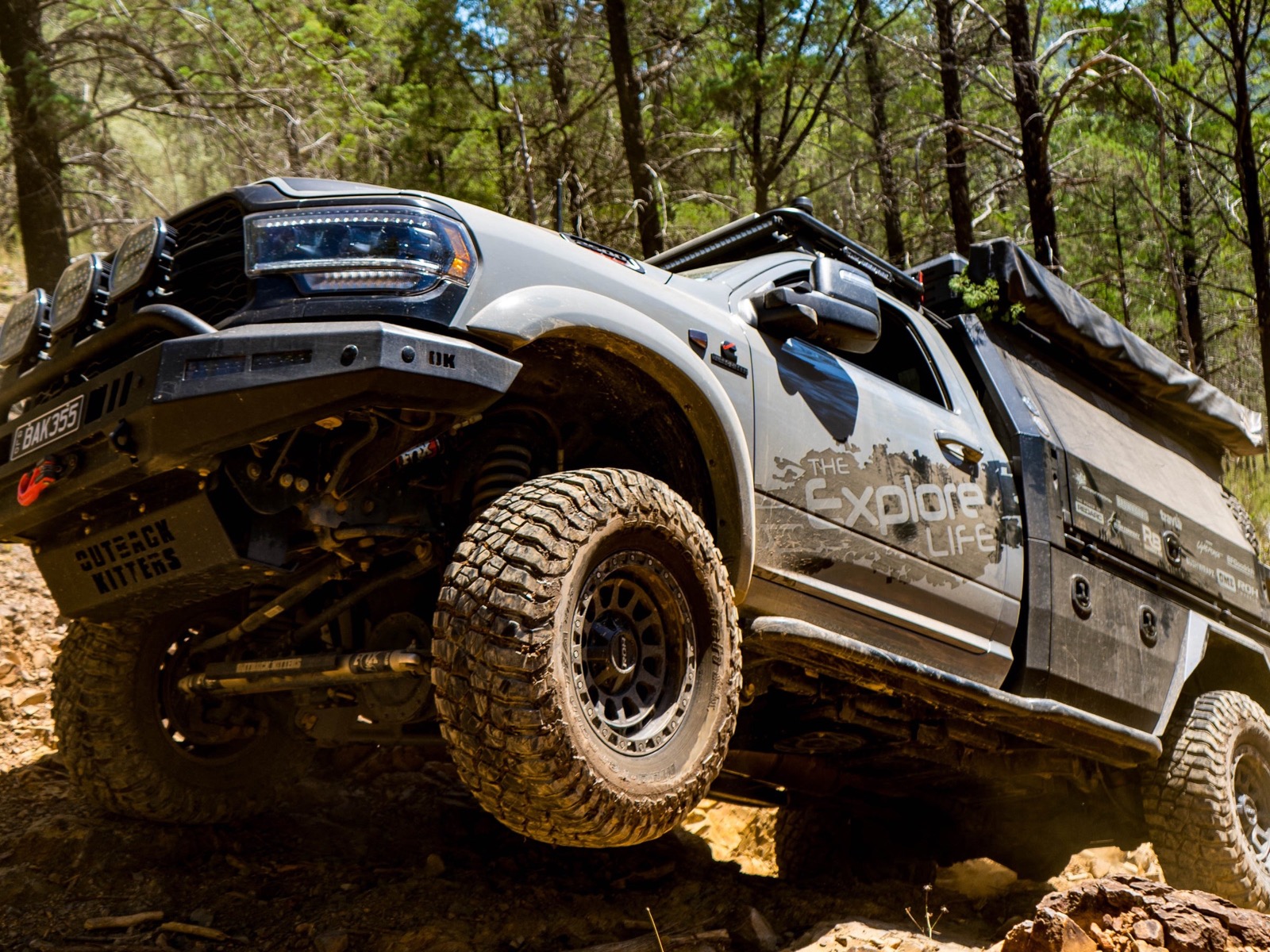 4WD protected with BushWrapz paint protection film on a bush track